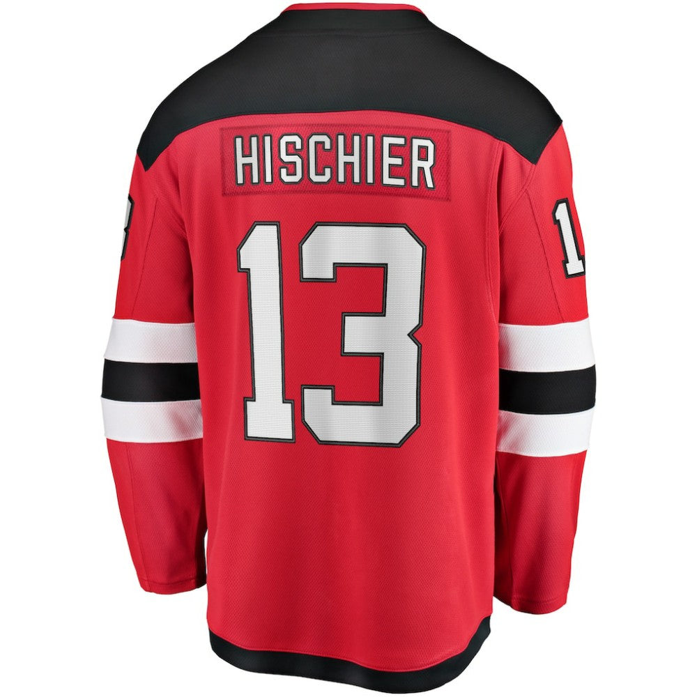 Nico Hischier New Jersey Devils Fanatics Captain Patch Home Breakaway Jersey Red
