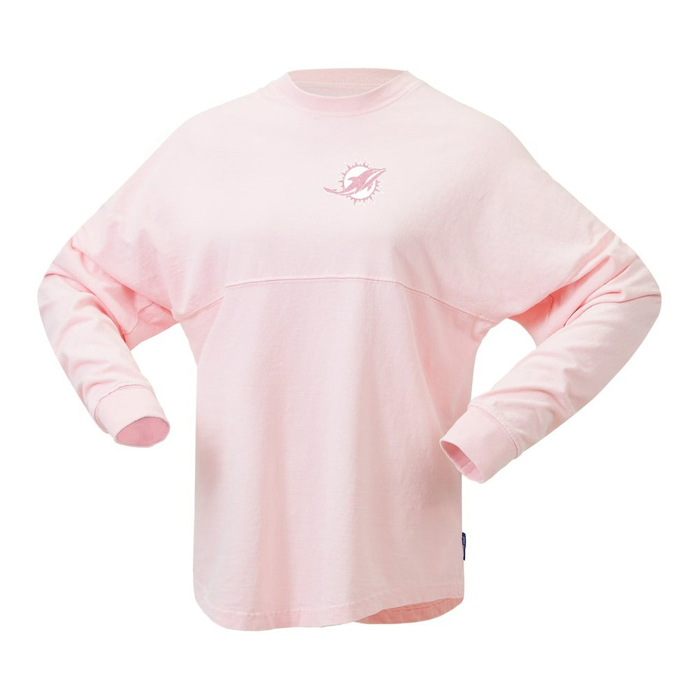Miami Dolphins Women's Millennial Spirit Jersey T-Shirt - Pink online