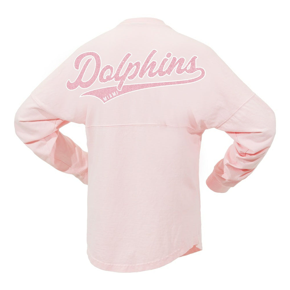 Miami Dolphins Women's Millennial Spirit Jersey T-Shirt - Pink online