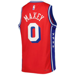 Tyrese Maxey Philadelphia 76ers Jordan Brand Youth Swingman Jersey - Statement Edition - Red on sale
