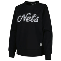 Brooklyn Nets DKNY Sport Women's Regina Raglan Pullover Sweatshirt - Black discount