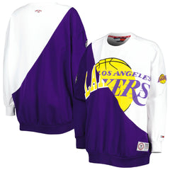 Los Angeles Lakers Tommy Jeans Women's Ariel Pullover Sweatshirt - Purple/White for sale