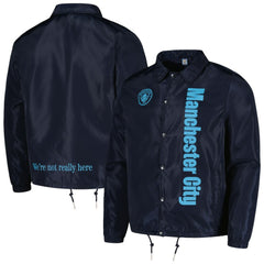 Manchester City Coaches Full-Snap Jacket - Navy outlet