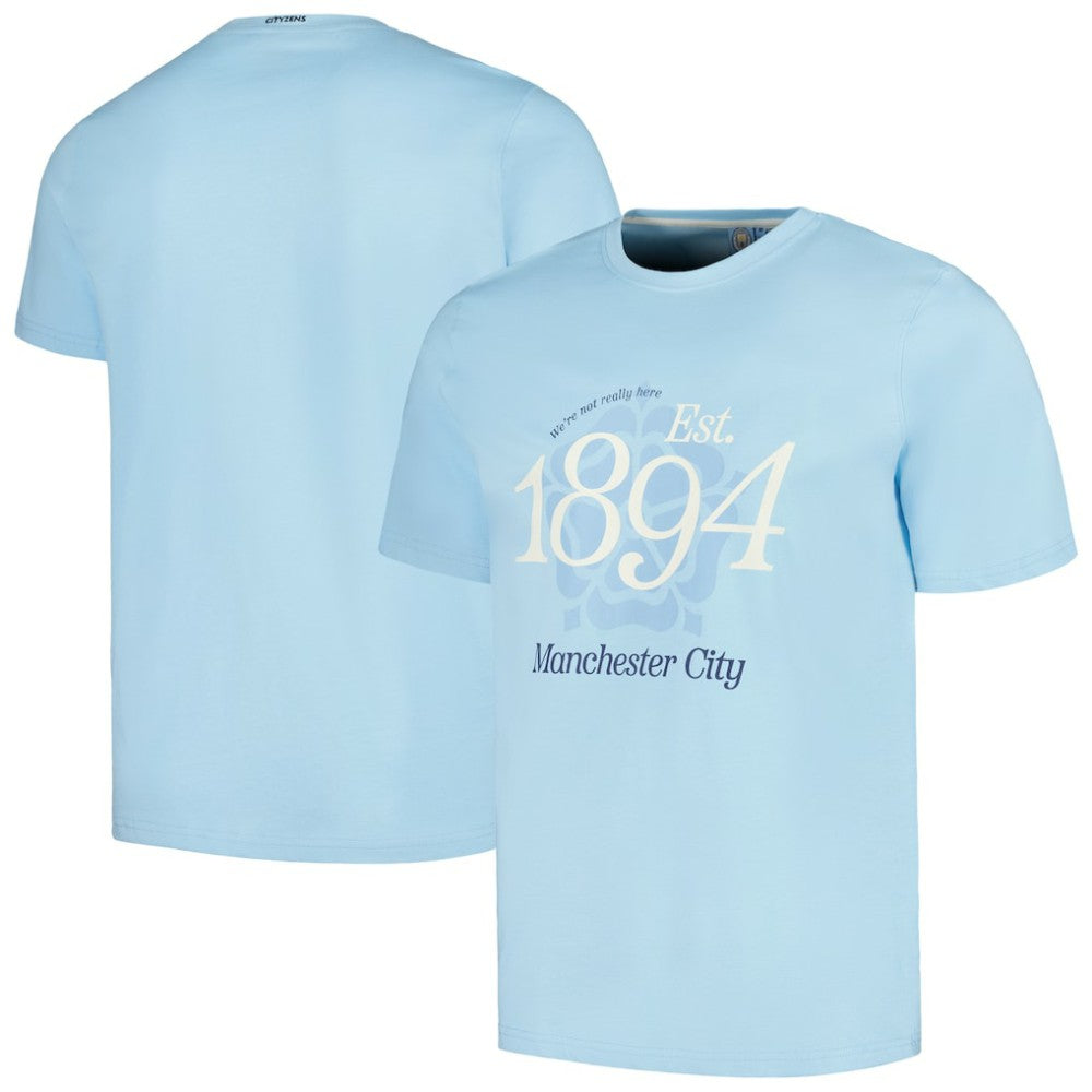 Manchester City Established Relaxed Fit T-Shirt - Sky Blue shop