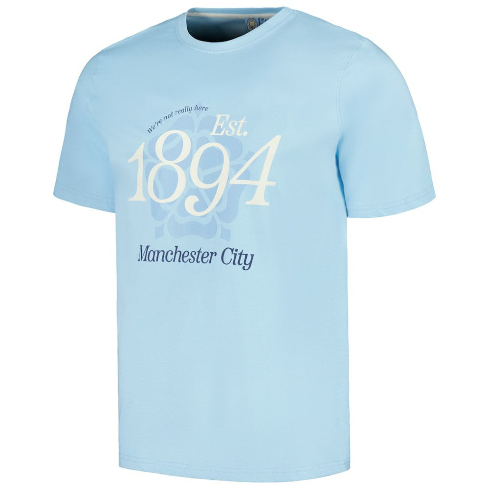 Manchester City Established Relaxed Fit T-Shirt - Sky Blue shop