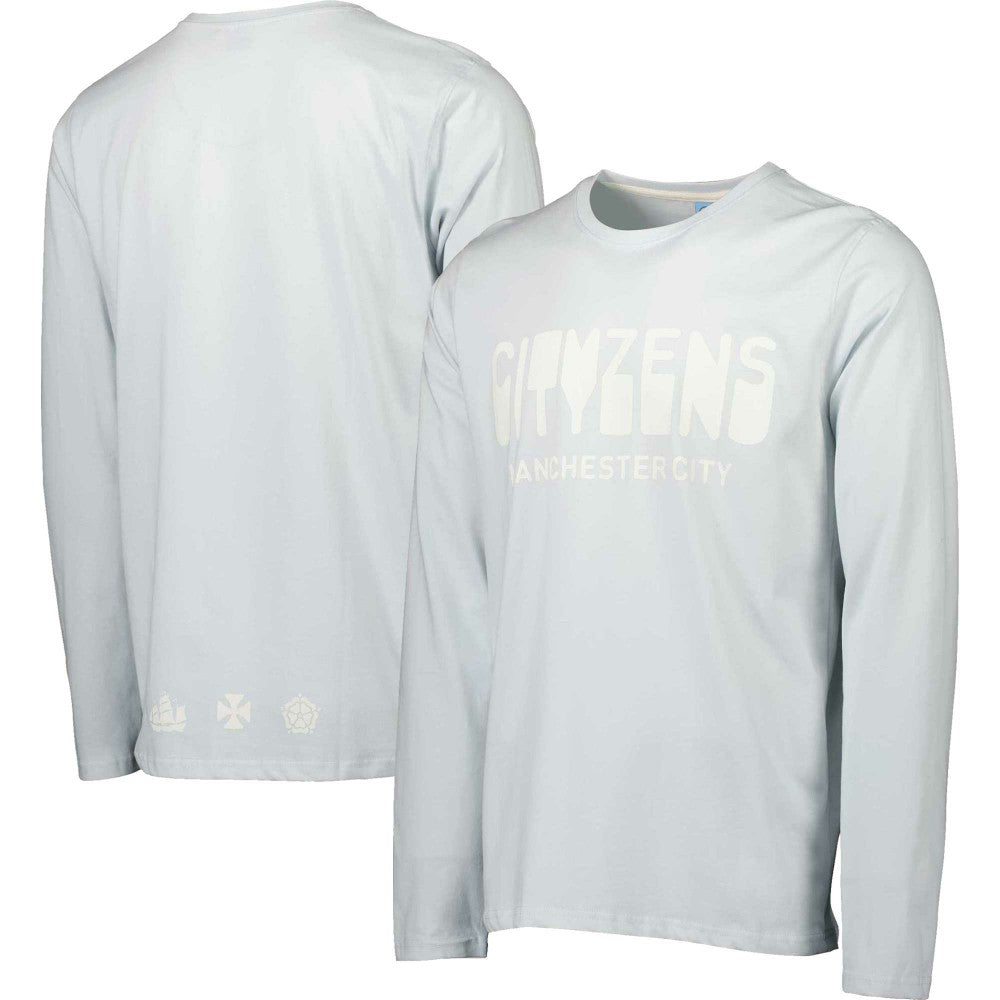 Manchester City Heavy Long Sleeve T-Shirt - Sky Blue outlet