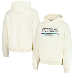 Manchester City Team Stripe Oversized Pullover Hoodie - Cream online