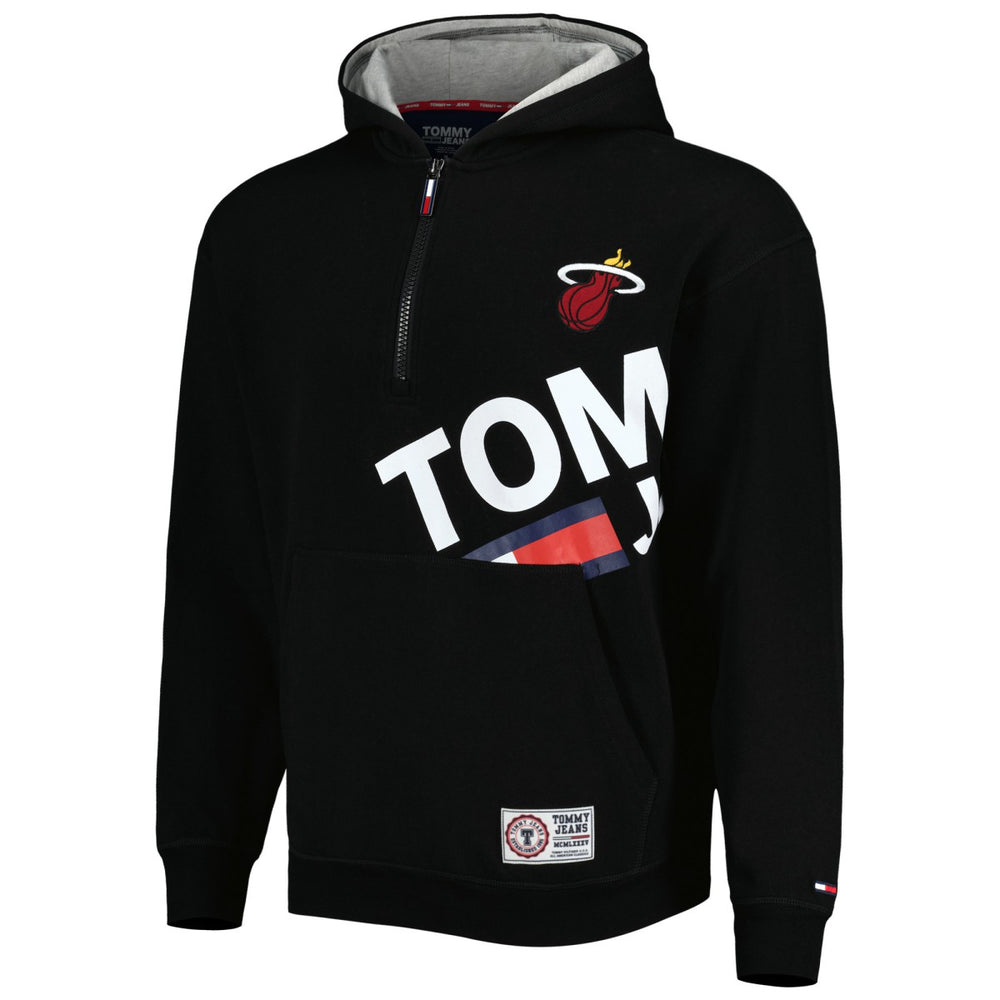 Miami Heat Tommy Jeans Bernard Half-Zip Hoodie - Black sale
