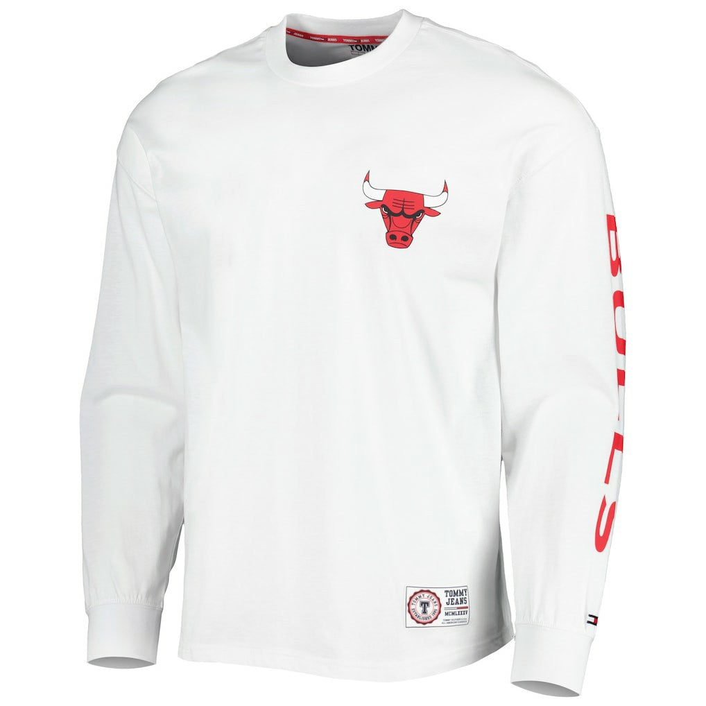 Chicago Bulls Tommy Jeans Matthew 2-In-1 T-Shirt & Hoodie Combo Set - Red/White sale