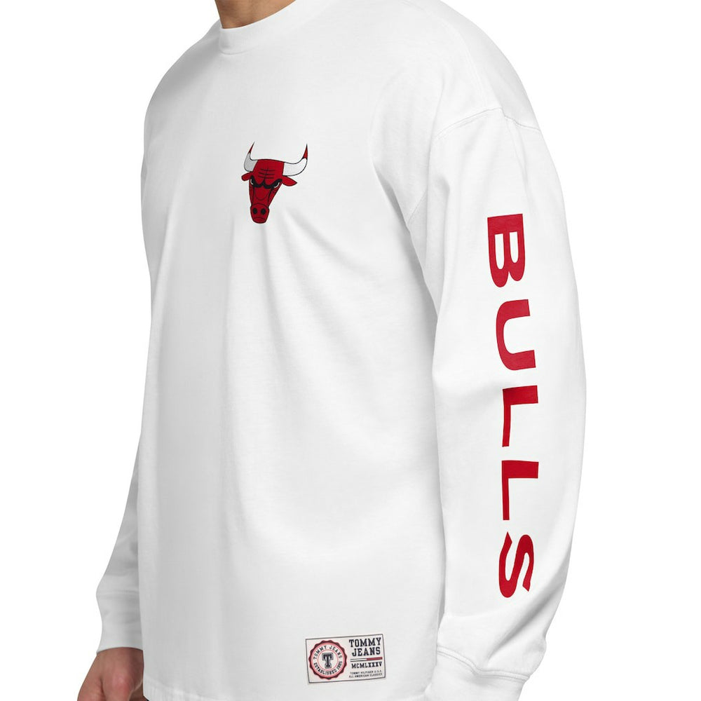 Chicago Bulls Tommy Jeans Matthew 2-In-1 T-Shirt & Hoodie Combo Set - Red/White sale