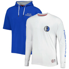 Dallas Mavericks Tommy Jeans Matthew 2-In-1 T-Shirt & Hoodie Combo Set sale - Blue/White discount