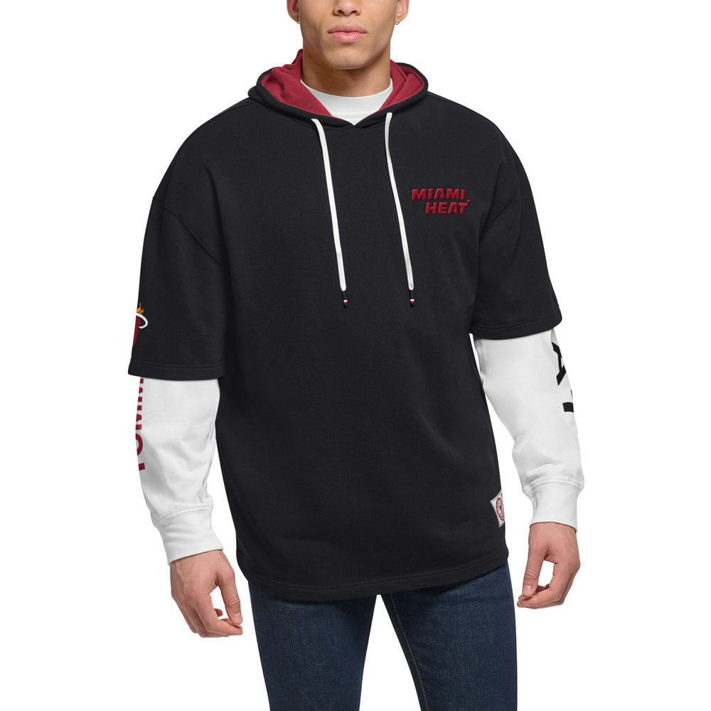 Miami Heat Tommy Jeans Matthew 2-In-1 T-Shirt & Hoodie Combo Set - Black/White for sale