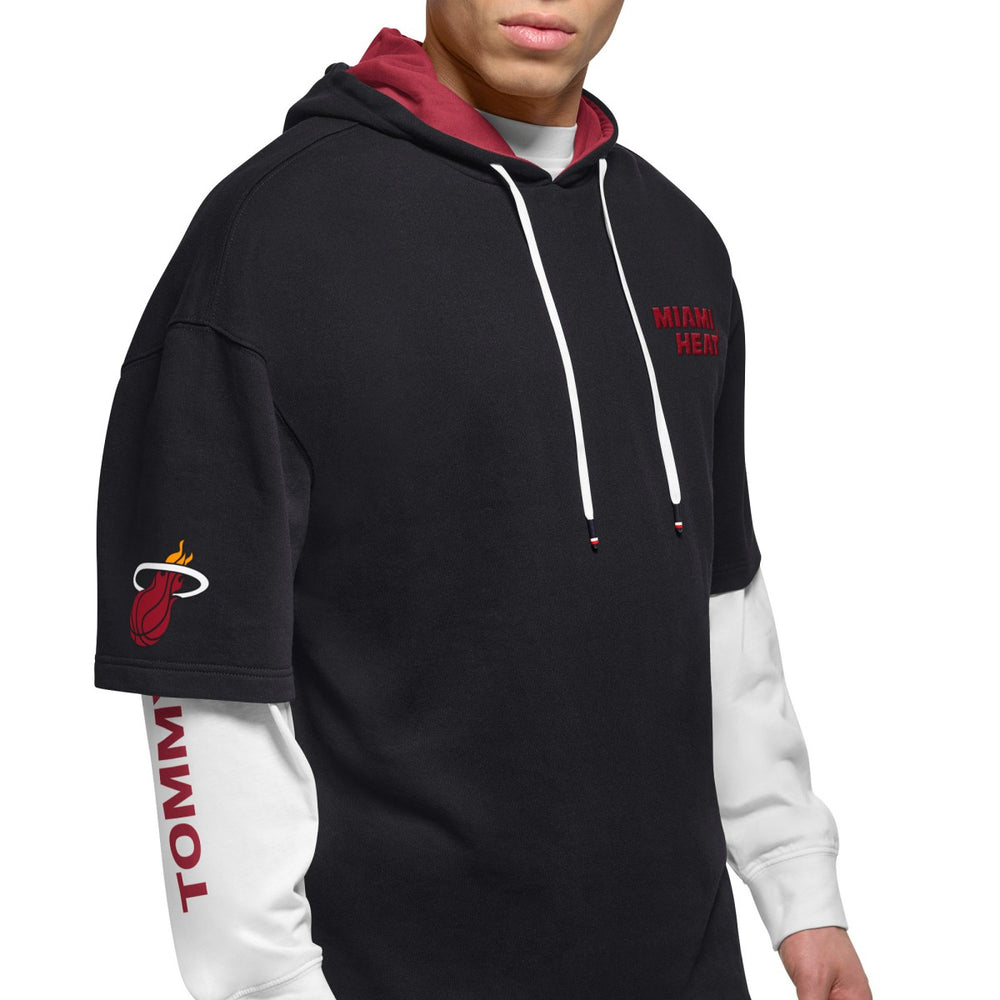 Miami Heat Tommy Jeans Matthew 2-In-1 T-Shirt & Hoodie Combo Set - Black/White for sale