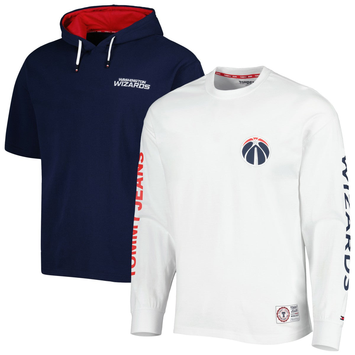 Washington Wizards Tommy Jeans Matthew 2-In-1 T-Shirt & Hoodie Combo Set - Navy/White on sale