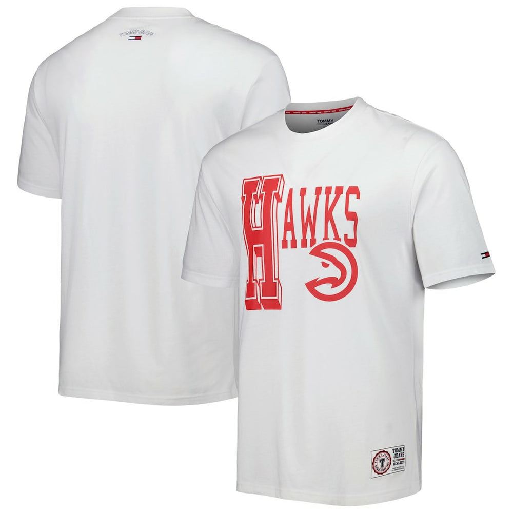 Atlanta Hawks Tommy Jeans Mel Varsity T-Shirt - White sale