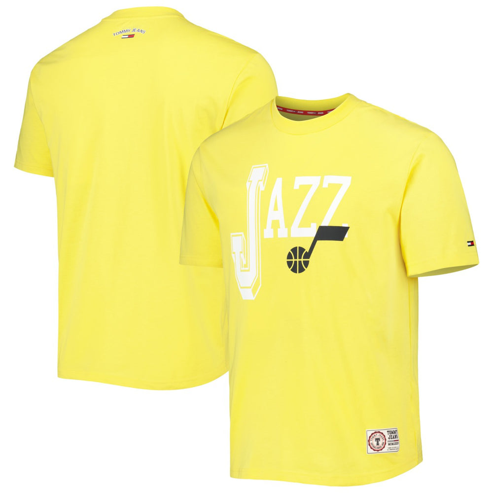 Utah Jazz Tommy Jeans Mel Varsity T-Shirt - Gold on sale