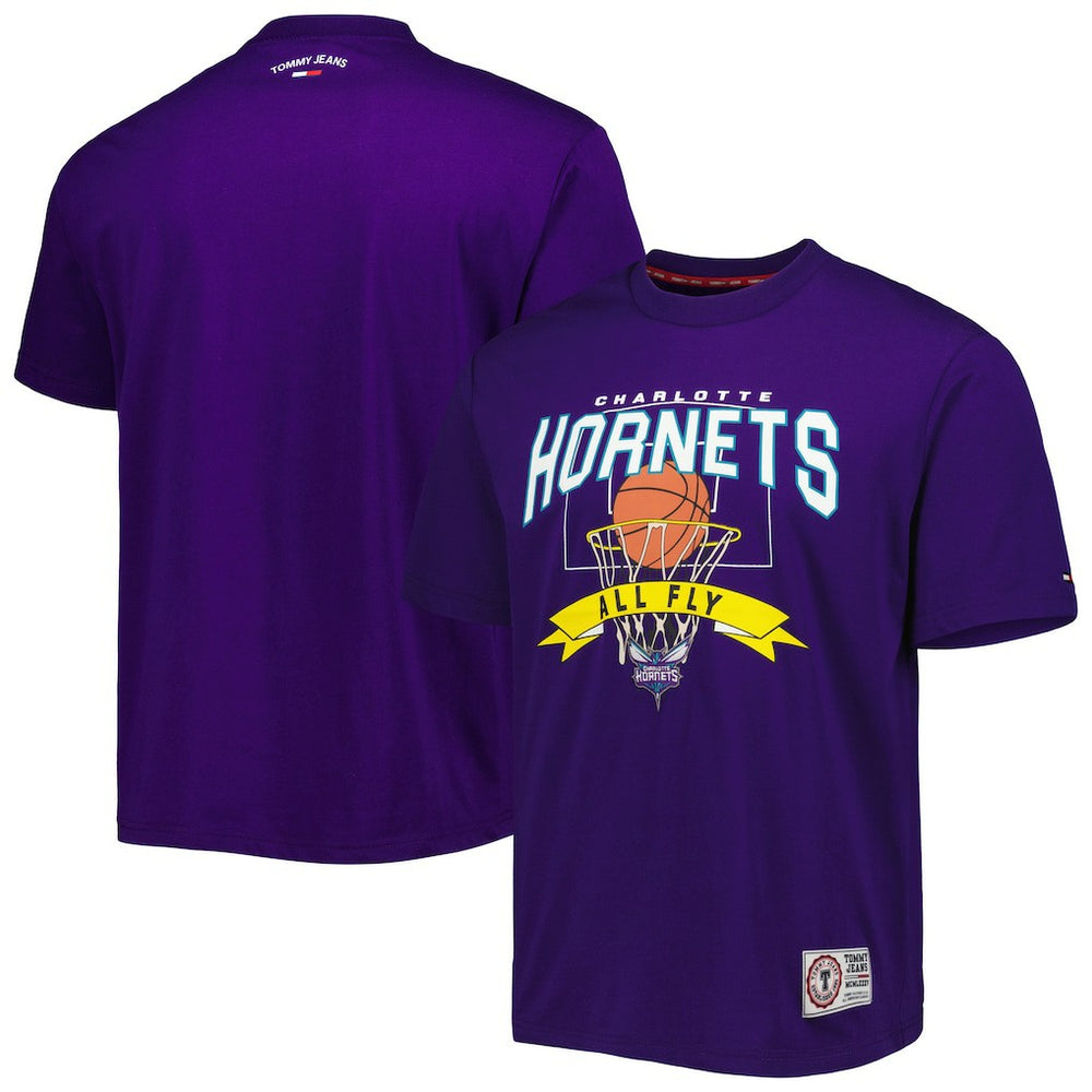 Charlotte Hornets Tommy Jeans Tim Backboard T-Shirt - Purple outlet