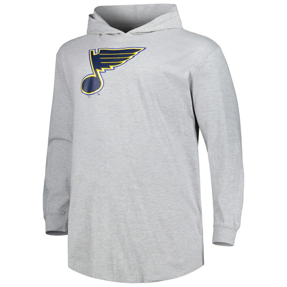 St. Louis Blues Big & Tall Pullover Hoodie Heather Gray