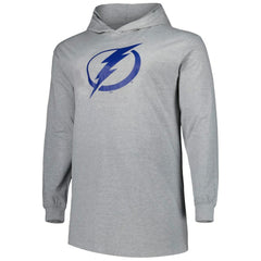 Tampa Bay Lightning Big & Tall Pullover Hoodie Heather Gray