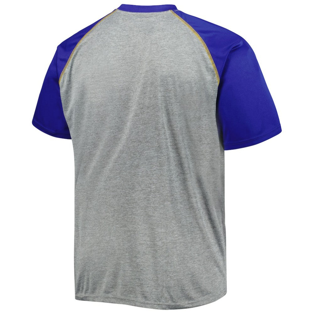 St. Louis Blues Big & Tall Logo Raglan T-Shirt Heather Gray