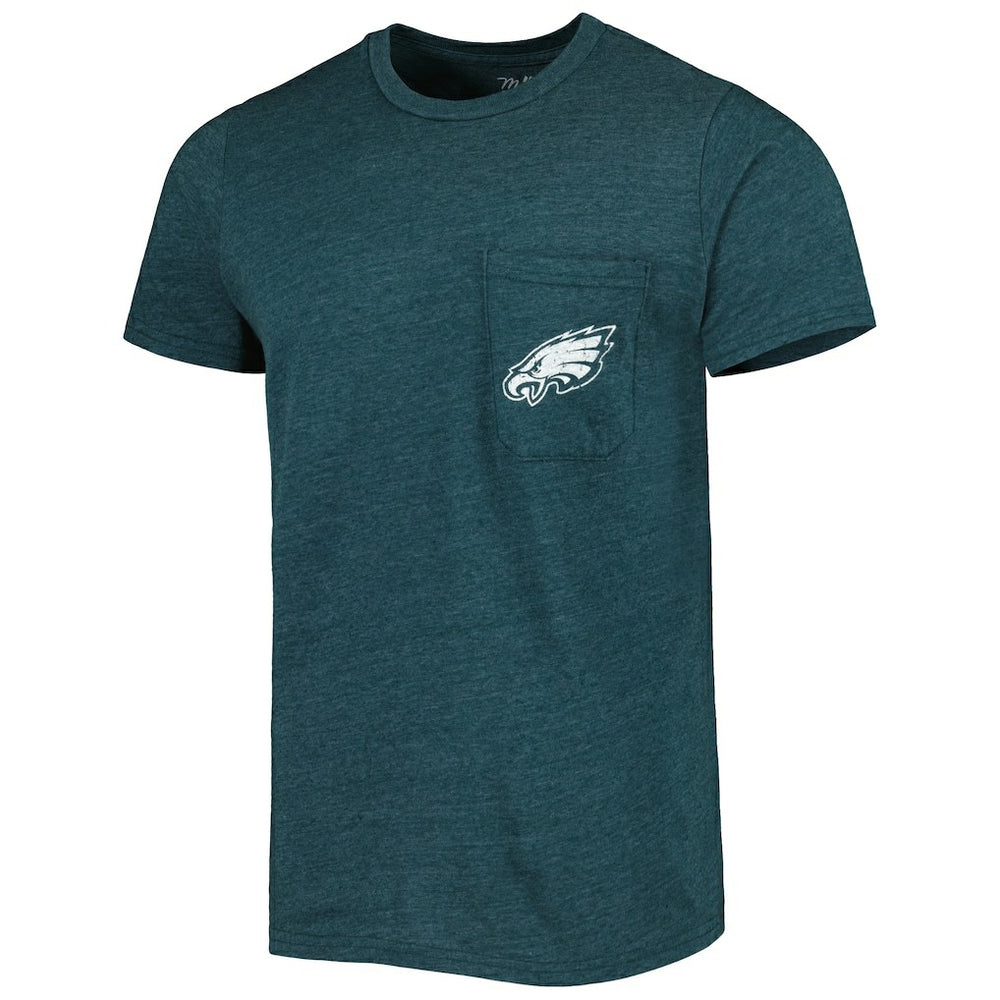 Philadelphia Eagles Majestic Threads Tri-Blend Pocket T-Shirt - Midnight Green online