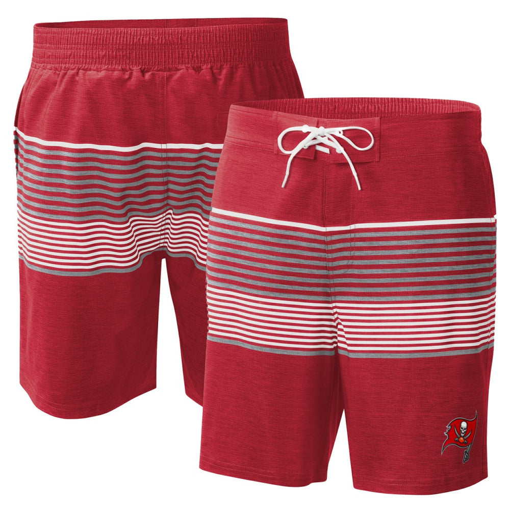 Tampa Bay Buccaneers G-III Sports by Carl Banks Coastline Volley Swim Shorts - Red cheap
