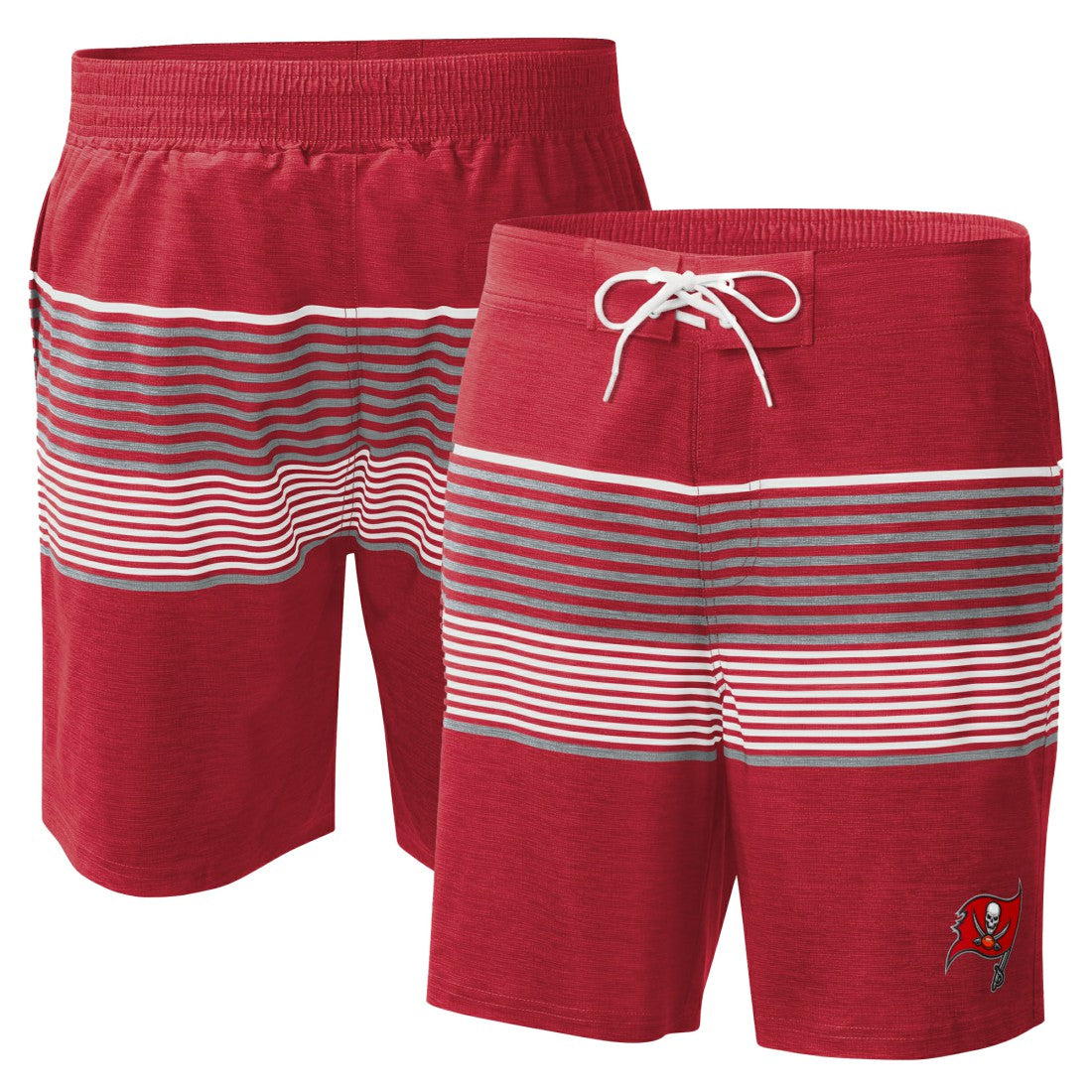 Tampa Bay Buccaneers G-III Sports by Carl Banks Coastline Volley Swim Shorts - Red cheap
