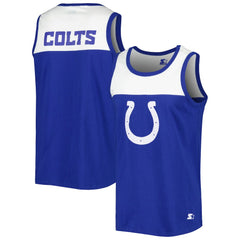 Indianapolis Colts Starter Logo Touchdown Fashion Tank Top - Royal/White cheap