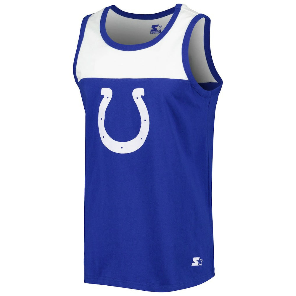 Indianapolis Colts Starter Logo Touchdown Fashion Tank Top - Royal/White cheap
