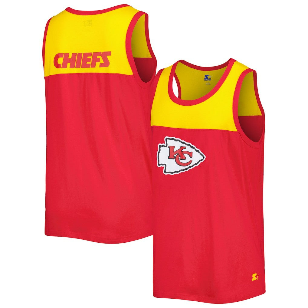 Kansas City Chiefs Starter Logo Touchdown Fashion Tank Top - Red/Gold online