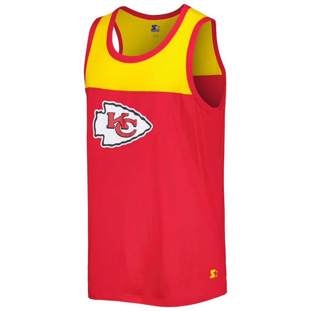 Kansas City Chiefs Starter Logo Touchdown Fashion Tank Top - Red/Gold online