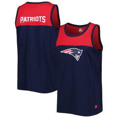 New England Patriots Starter Logo Touchdown Fashion Tank Top - Navy/Red online