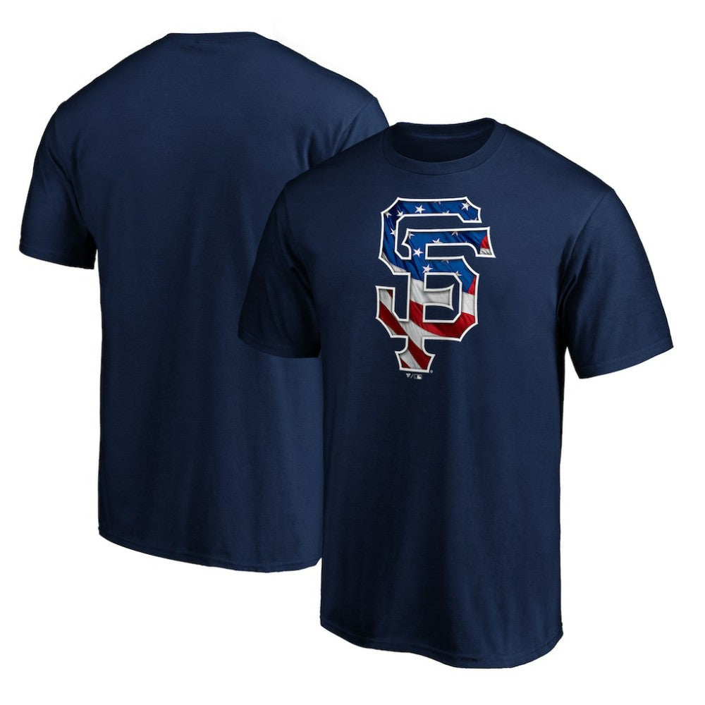 San Francisco Giants Team Banner Wave T-Shirt - Navy
