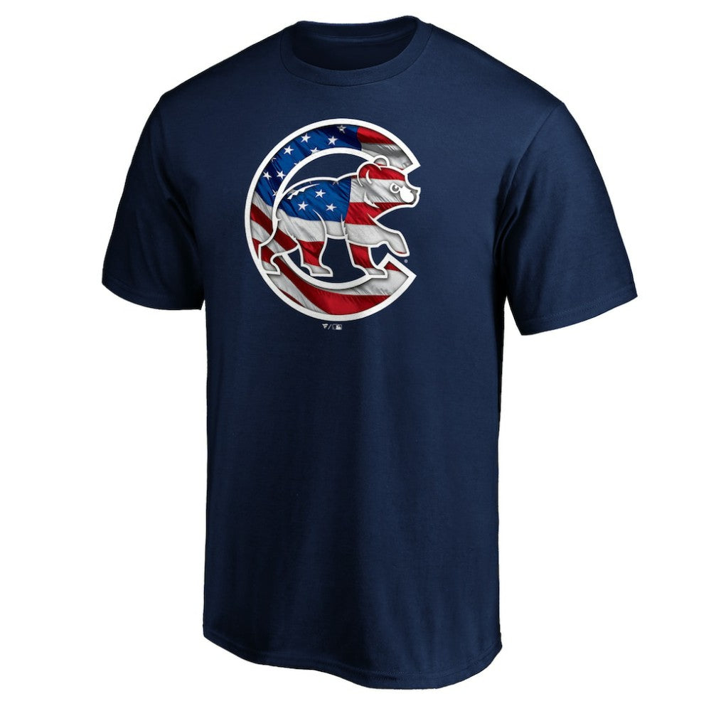 Chicago Cubs Team Banner Wave T-Shirt - Navy