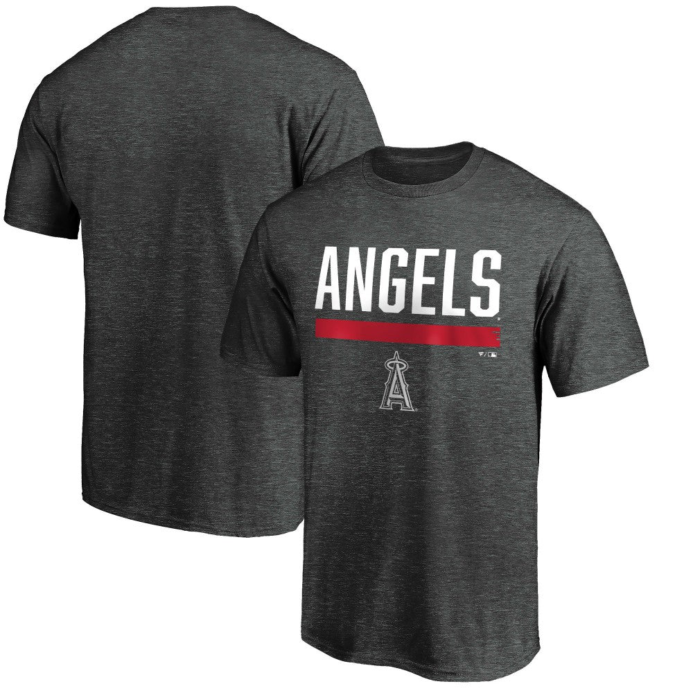 Los Angeles Angels Team Win Stripe T-Shirt - Charcoal