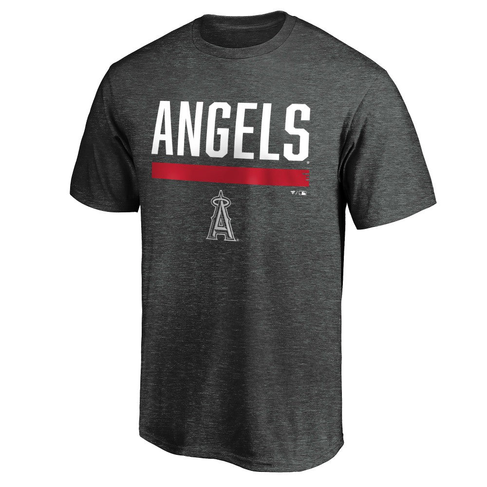 Los Angeles Angels Team Win Stripe T-Shirt - Charcoal