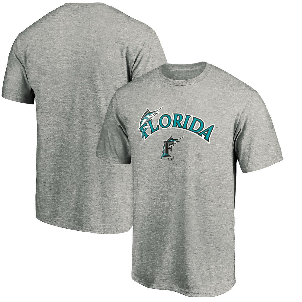 Florida Marlins Cooperstown Collection Team Wahconah T-Shirt - Heather Gray