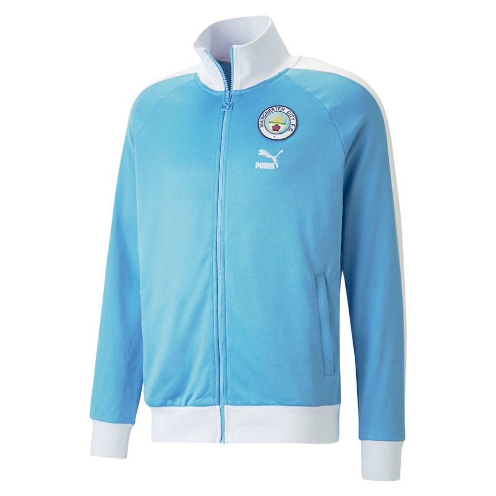 Manchester City ftblHeritage T7 Raglan Full-Zip Track Jacket - Sky Blue | Puma sale