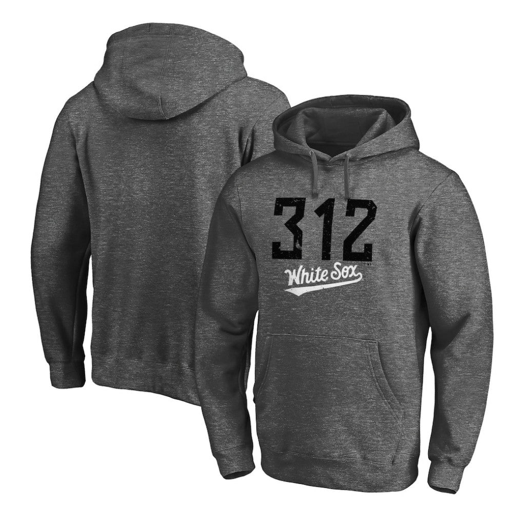 Chicago White Sox Team Hometown Collection The 312 Pullover Hoodie - Charcoal