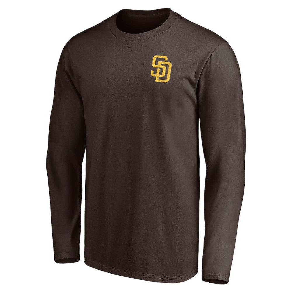 San Diego Padres Team Hometown Collection Palm Sunset Long Sleeve T-Shirt - Brown
