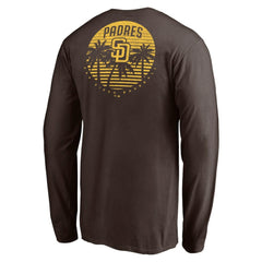 San Diego Padres Team Hometown Collection Palm Sunset Long Sleeve T-Shirt - Brown