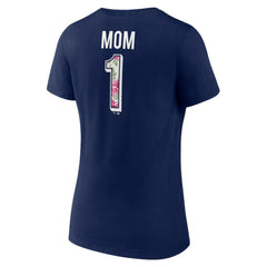 Boston Red Sox Women's Team Logo Mother's Day V-Neck T-Shirt - Navy