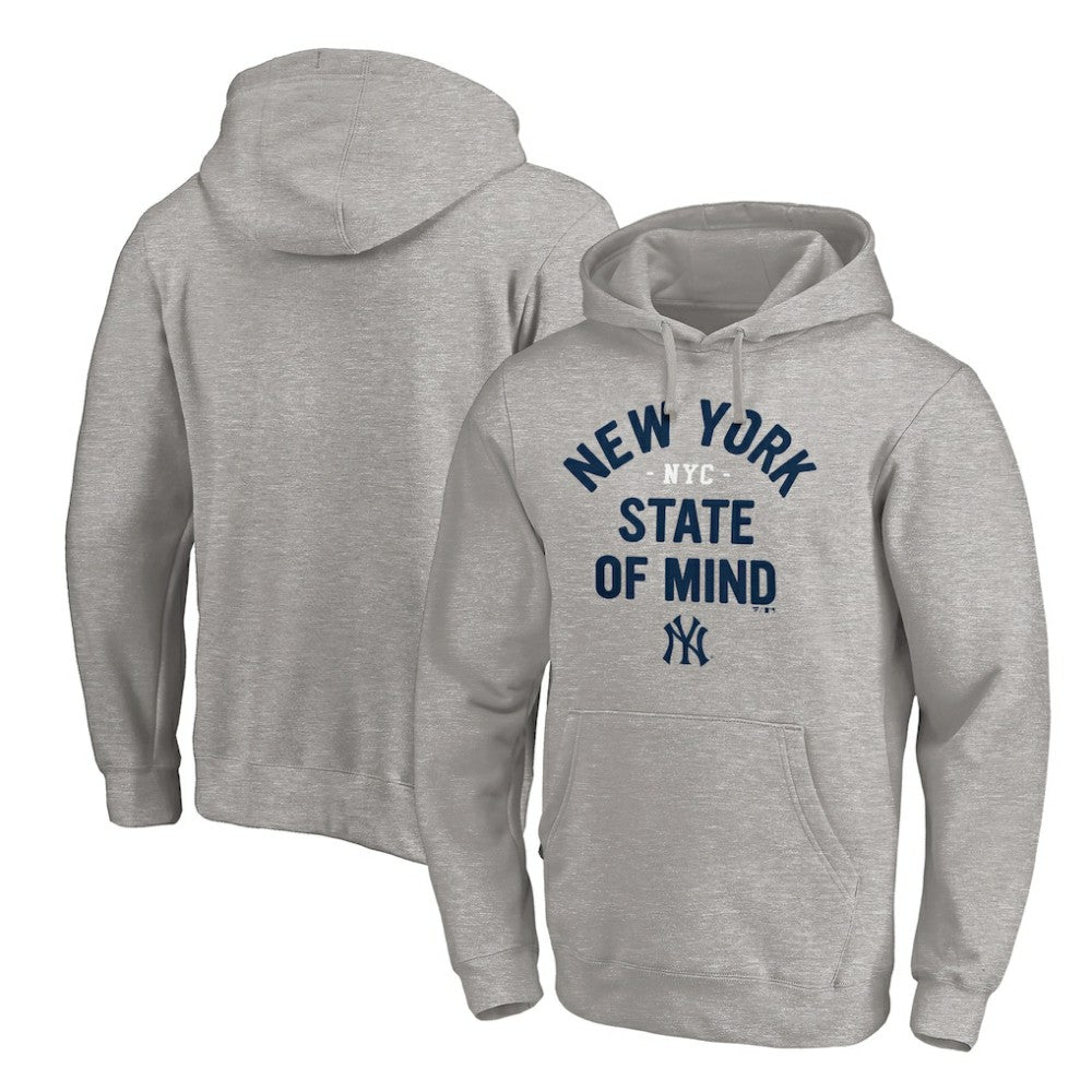 New York Yankees Heater State of Mind Pullover Hoodie - Gray