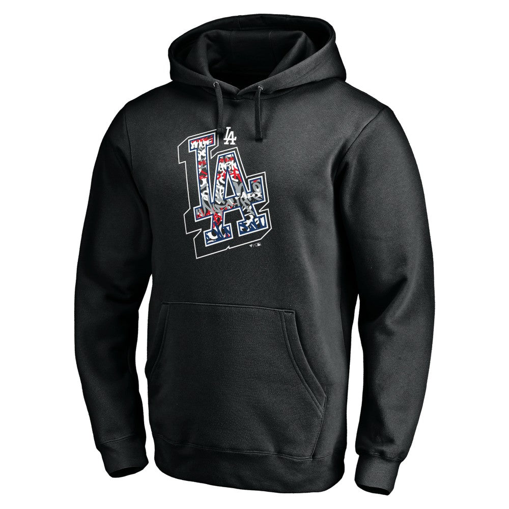 Los Angeles Dodgers Team Hometown Collection Tag Pullover Hoodie - Black