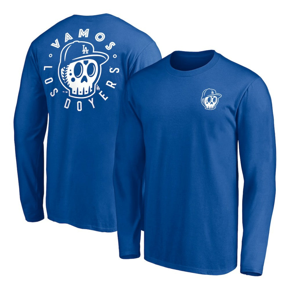 Los Angeles Dodgers Team Hometown Collection Sugar Skull Long Sleeve T-Shirt - Royal