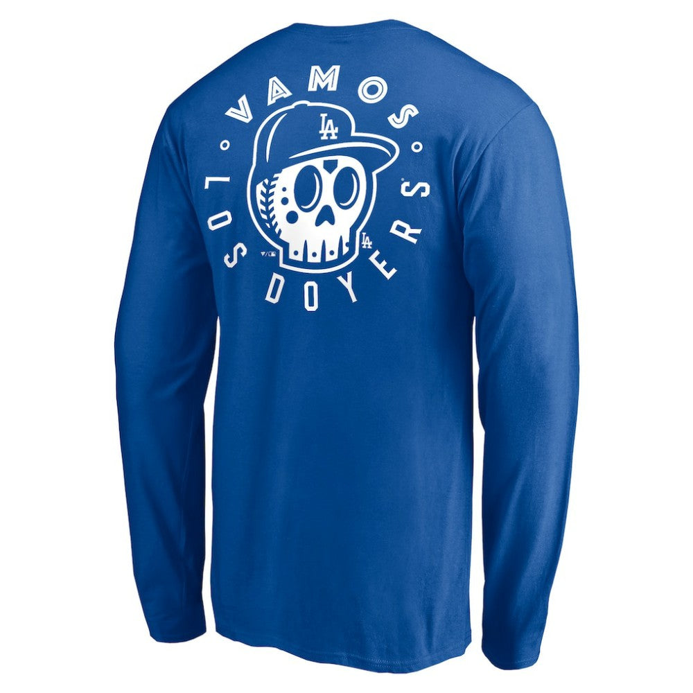 Los Angeles Dodgers Team Hometown Collection Sugar Skull Long Sleeve T-Shirt - Royal