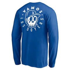 Los Angeles Dodgers Team Hometown Collection Sugar Skull Long Sleeve T-Shirt - Royal