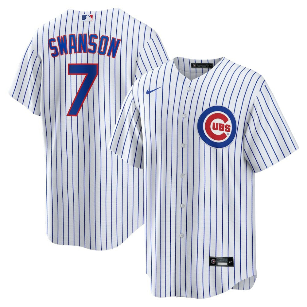 Dansby Swanson Chicago Cubs Replica Player Jersey - White | Nike