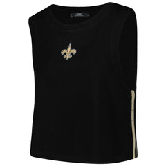 New Orleans Saints Pro Standard Women's Ombre Wordmark Classic Cropped Tank Top - Black sale
