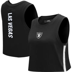 Las Vegas Raiders Pro Standard Women's Ombre Wordmark Classic Cropped Tank Top - Black on sale